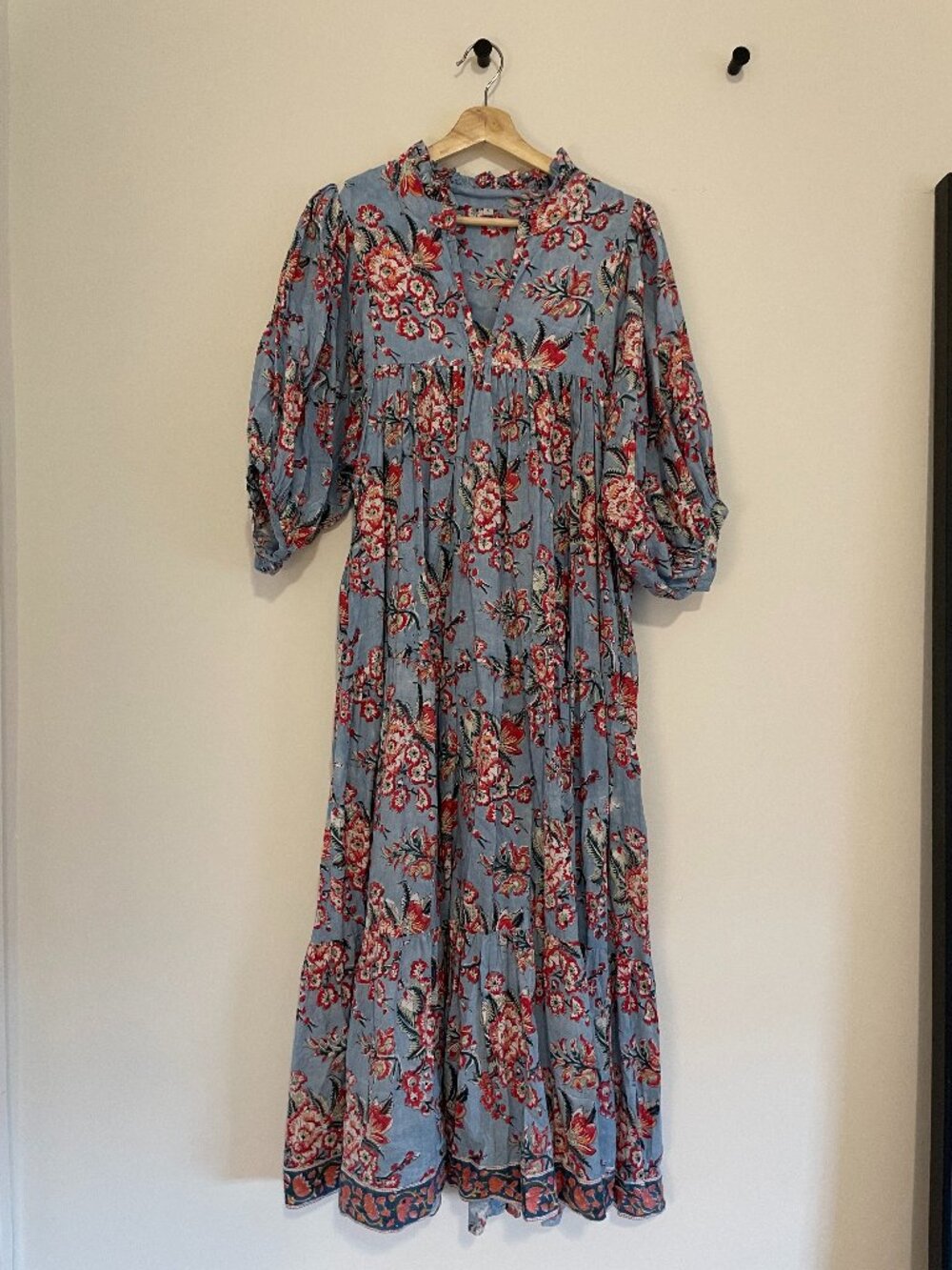 Boho Floral Maxi Dress - Size S